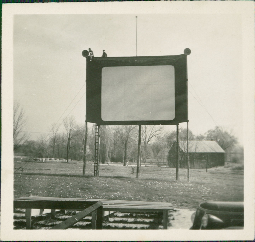 The very first site of the drive-in, which is a block away from it's present location. It is now a baseball field.